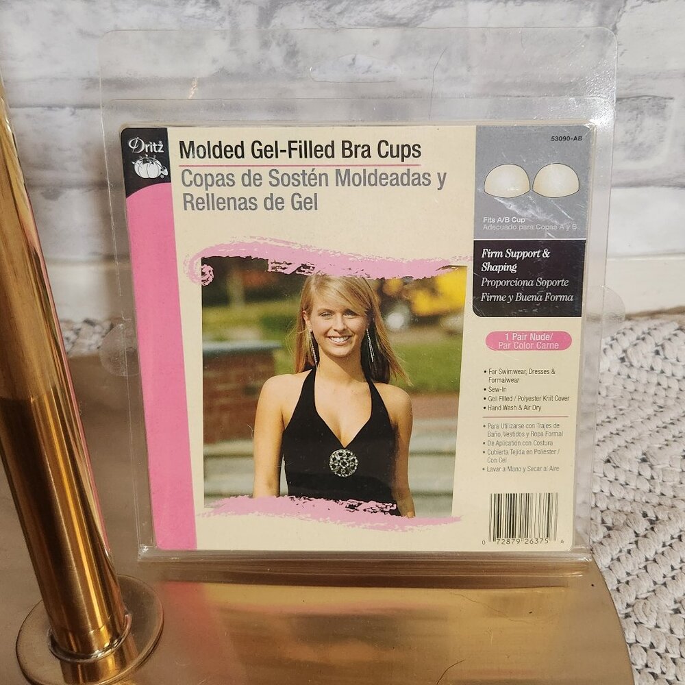 Dritz Molded Gel-Filled A/B Bra Cups Beige
